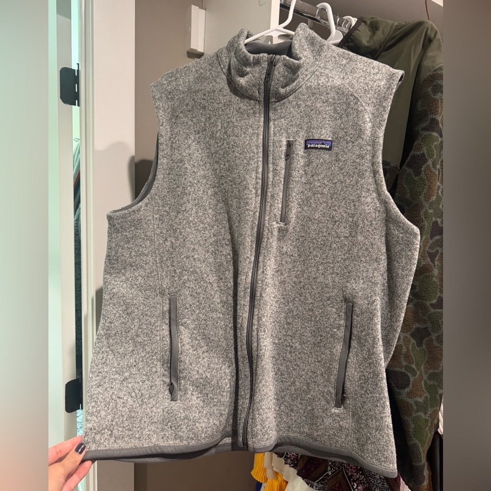Patagonia Heather Gray Fleece Vest